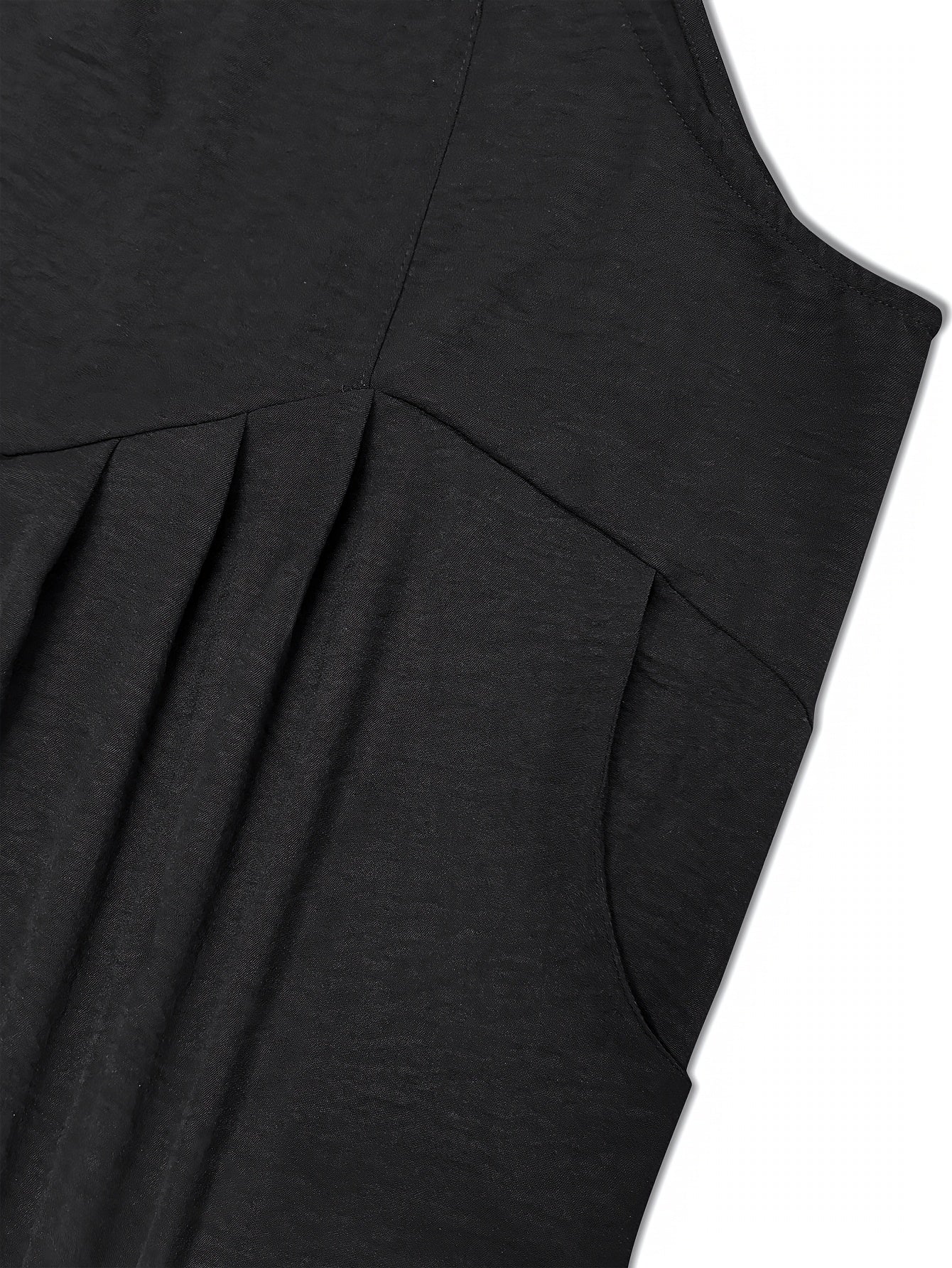 Women's Plus Size Overall - Sleeveless detail view