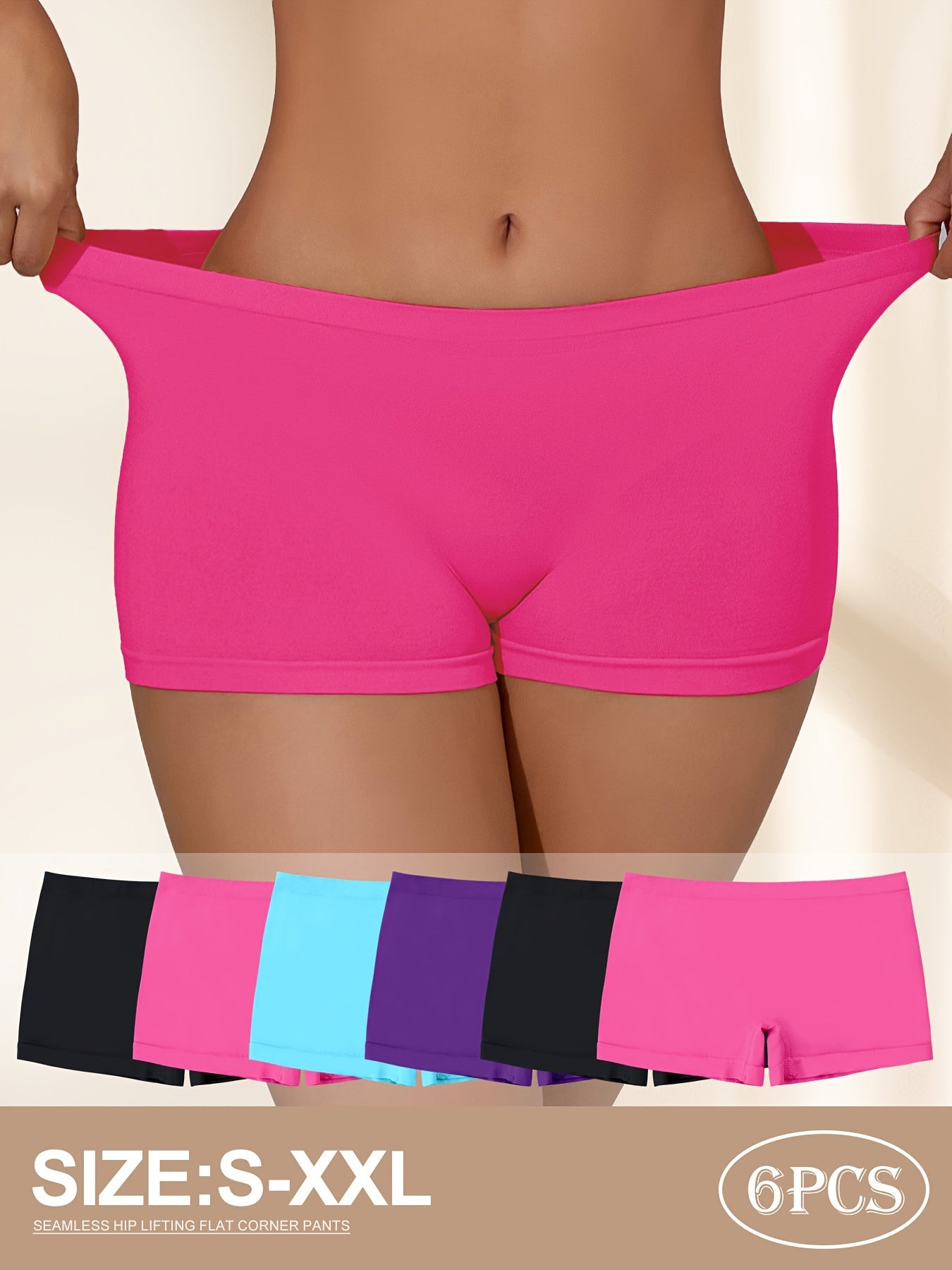 Women’s Plus Size Seamless Boyshorts - Smooth No-Show Fit – view 8