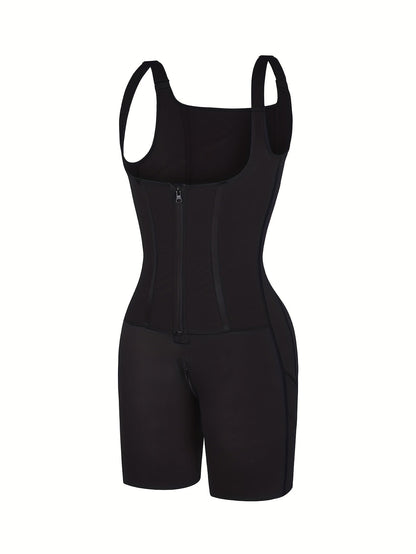 Women's Plus Size Shapewear Bodysuit - Regular Fit – Black detail view