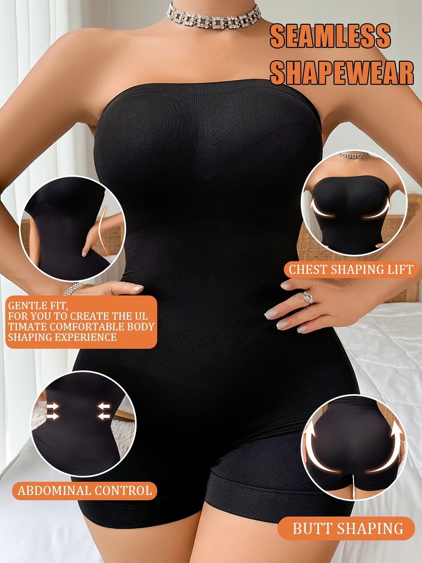 Women's Plus Size Shapewear Bodysuit - Seamless Belly Control & Hip Lift – view 2