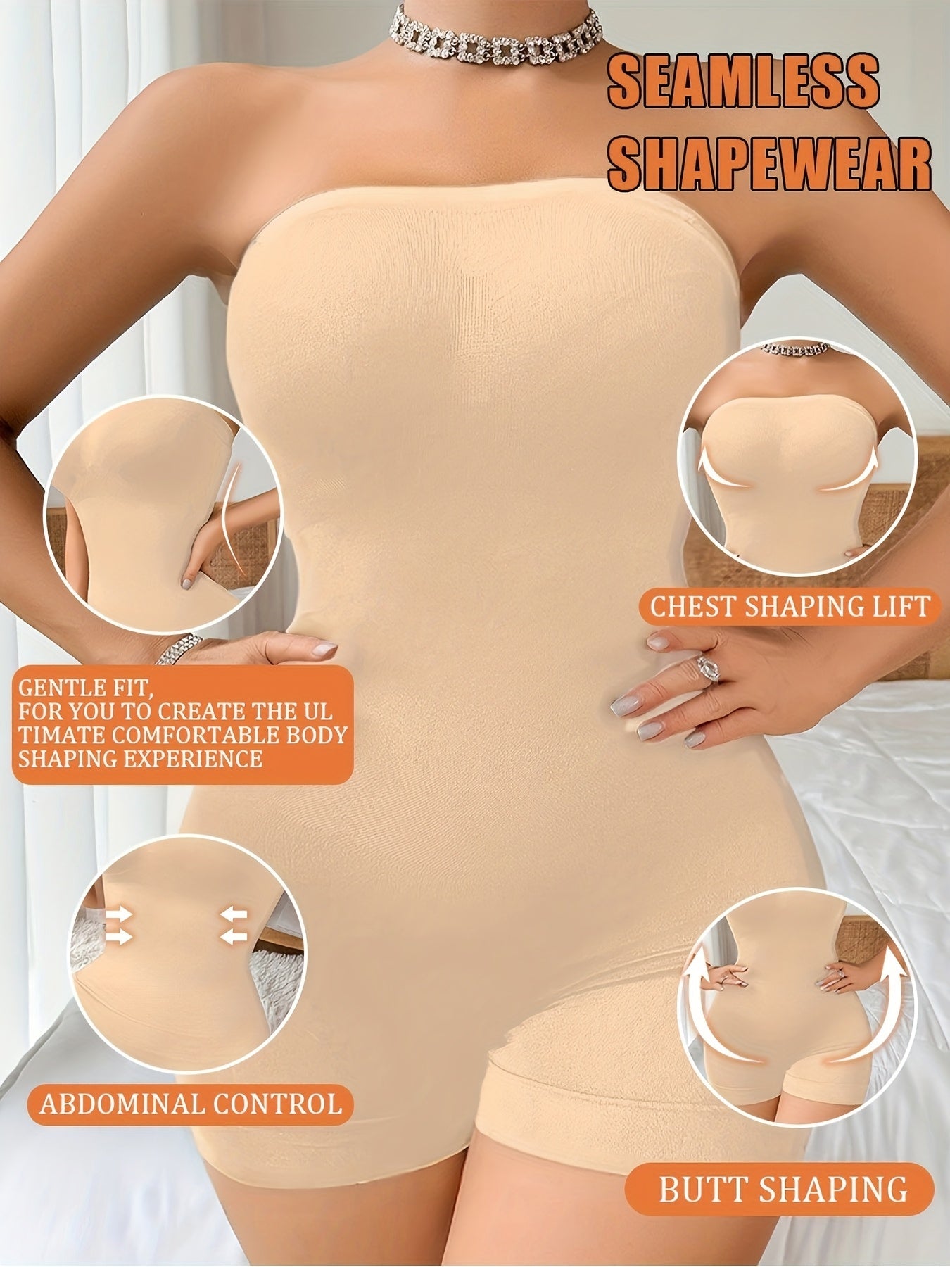 Women's Plus Size Shapewear Bodysuit - Seamless Belly Control & Hip Lift – view 3