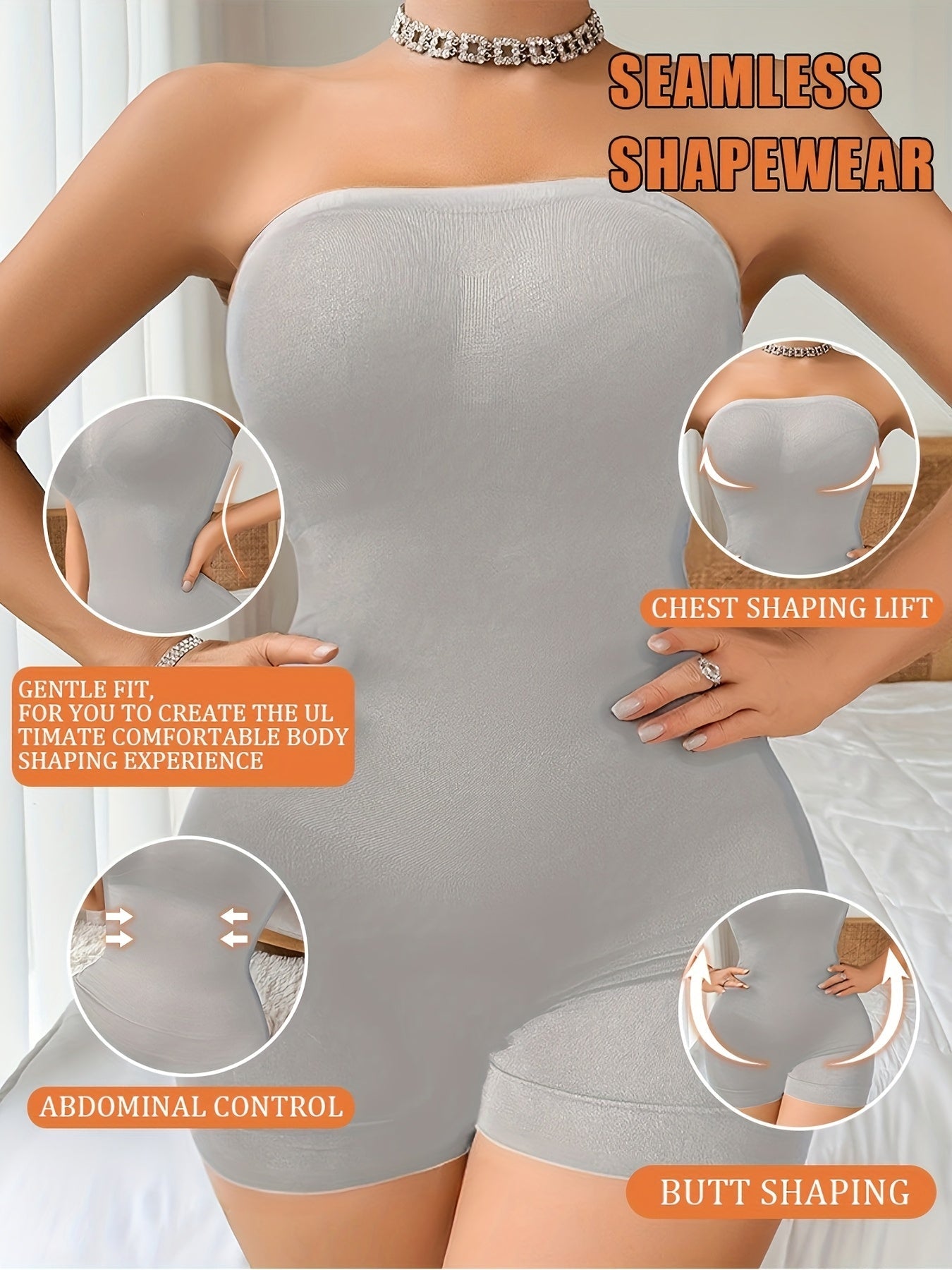 Women's Plus Size Shapewear Bodysuit - Seamless Belly Control & Hip Lift – view 12