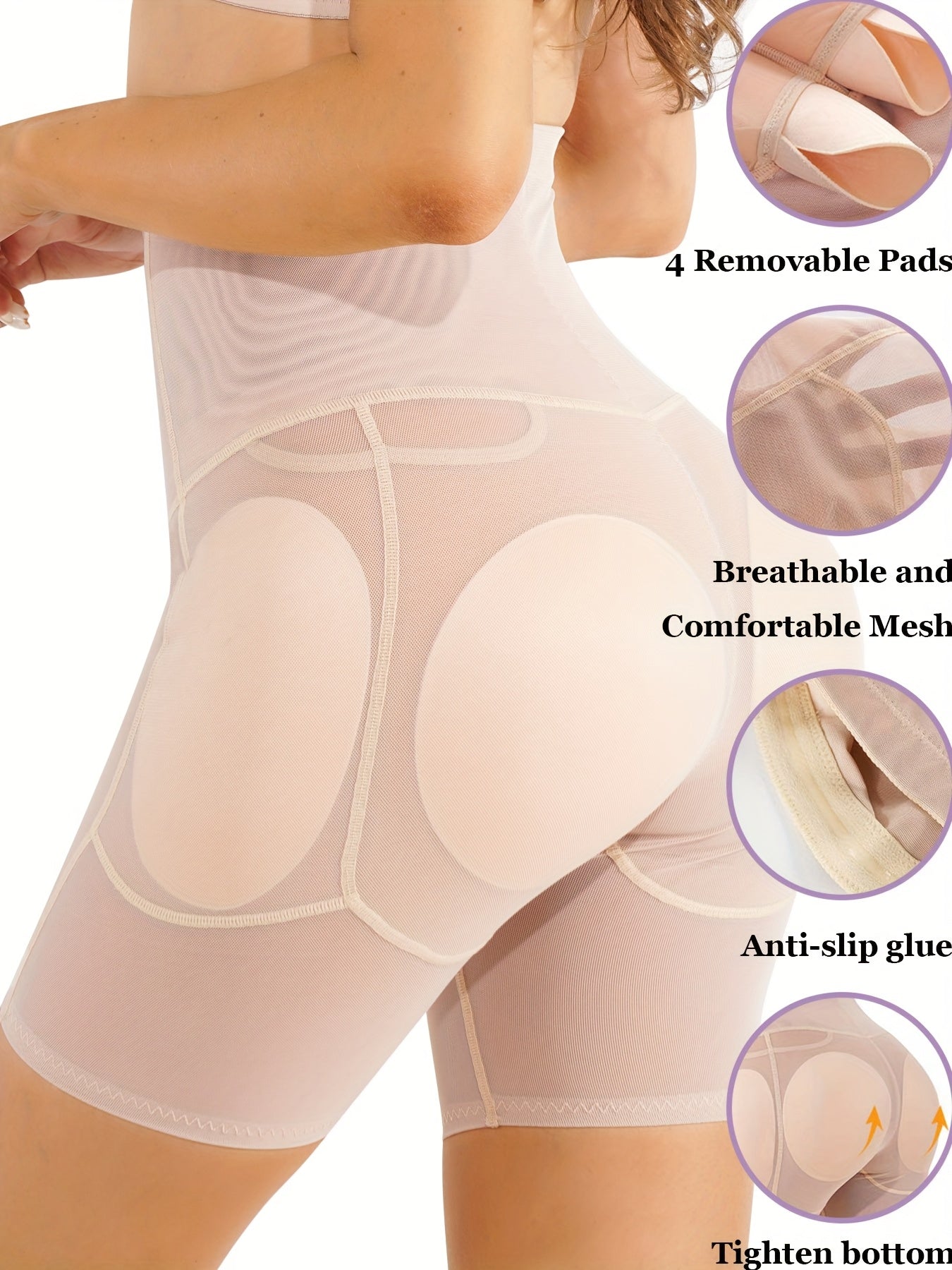 Women’s Plus Size Shapewear Shorts - Tummy Control Support – view 10
