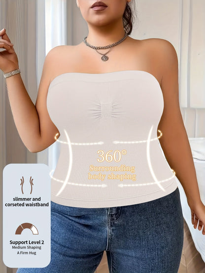 Women's Plus Size Shaping Camisoles - 7-Pack Built-In Bra detail view