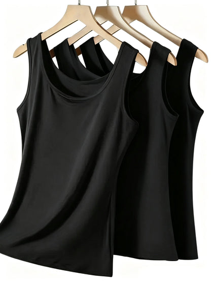 Women's Plus Size Tank Tops - 3-Pack Stretch Layering – view 2