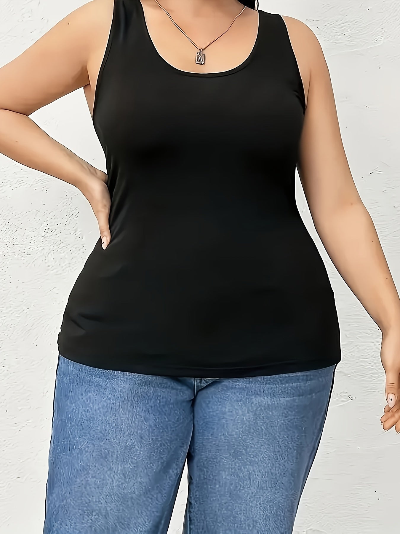 Women's Plus Size Tank Tops - 3-Pack Stretch Layering detail view