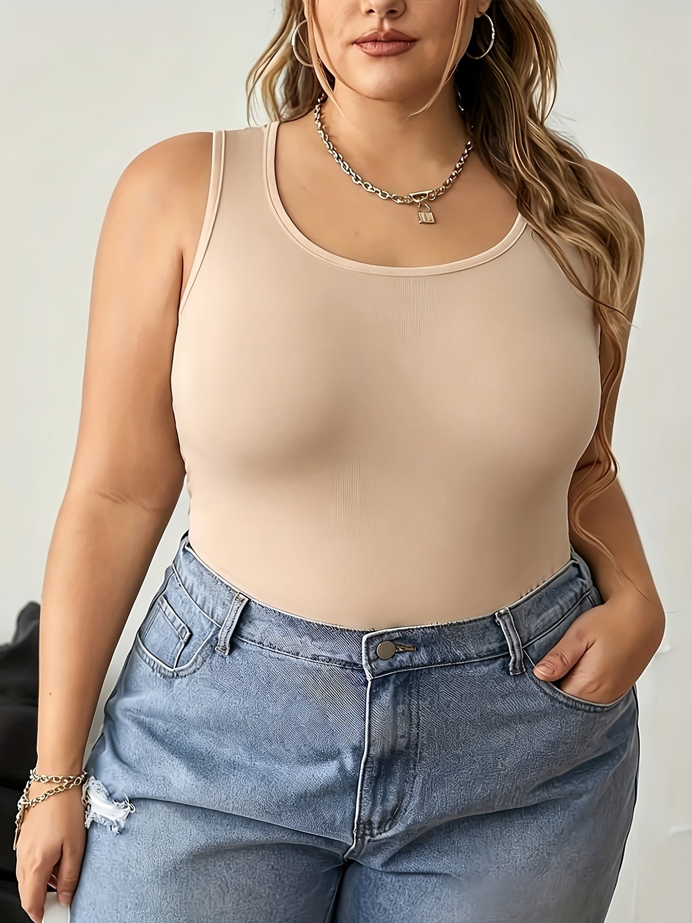 Women's Plus Size Tank Tops - 3-Pack Stretch Layering detail view
