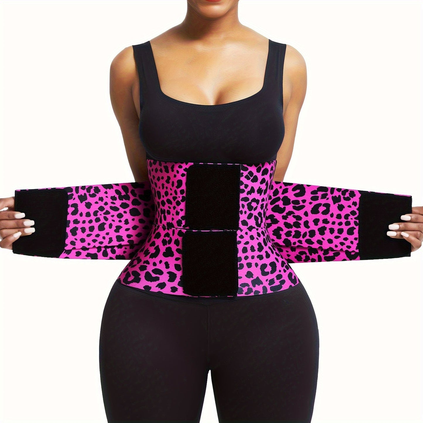 Women's Plus Size Waist Cincher - Regular Fit – Black / pink – view 11
