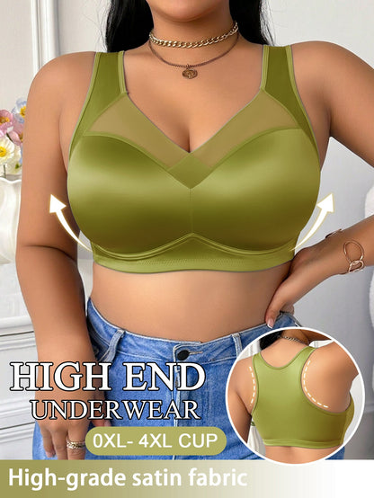 Women’s Plus Size Wireless Seamless Bra - Soft Everyday Support – Royal Blue Colorway 38021 – Blue option – view 5