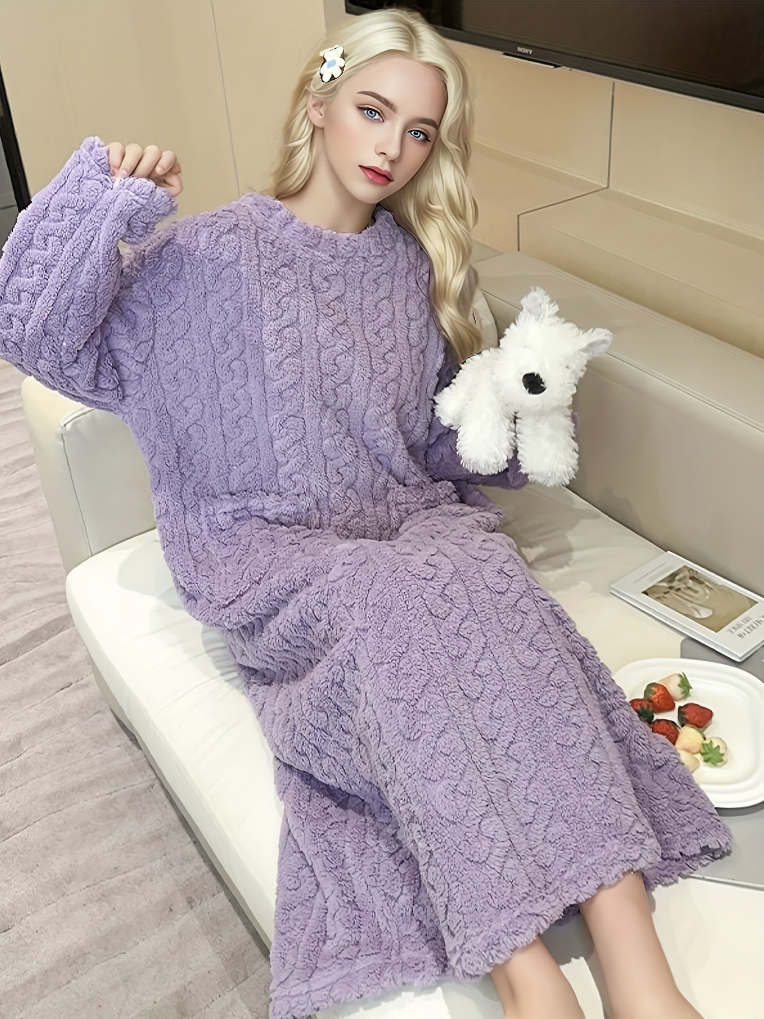 Women's Plush Robe - Plush Comfort – view 4