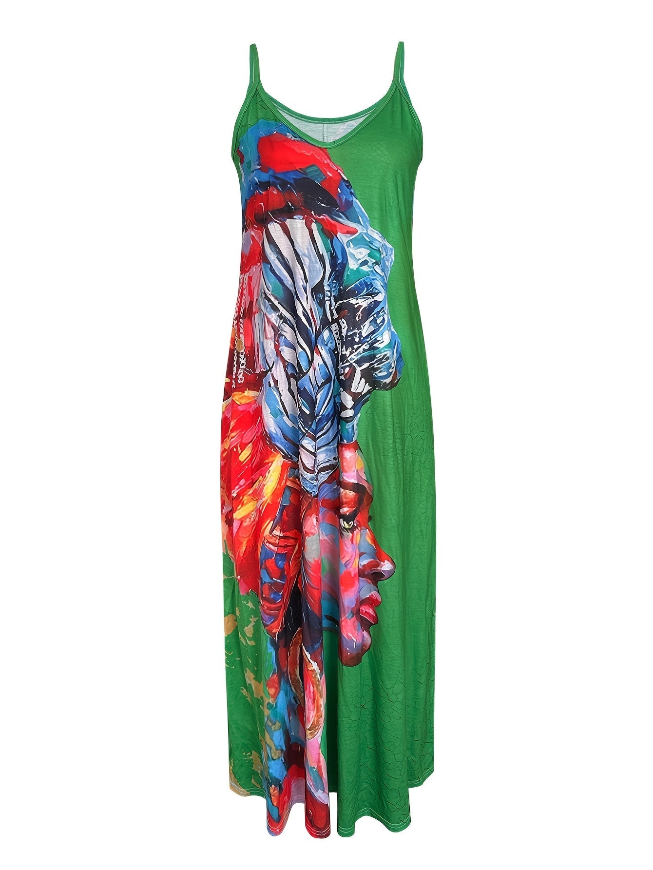 Women's Printed Maxi Summer Dress detail view