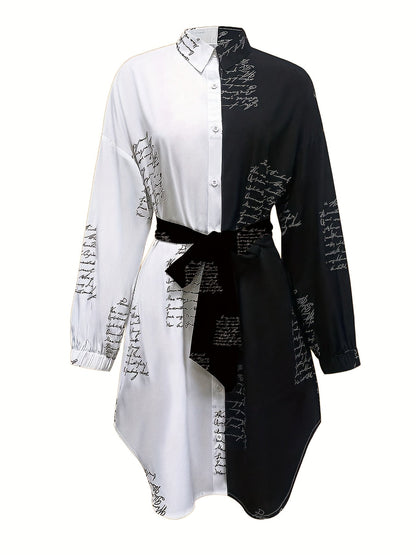 Women's Printed Shirt Dress – main product image