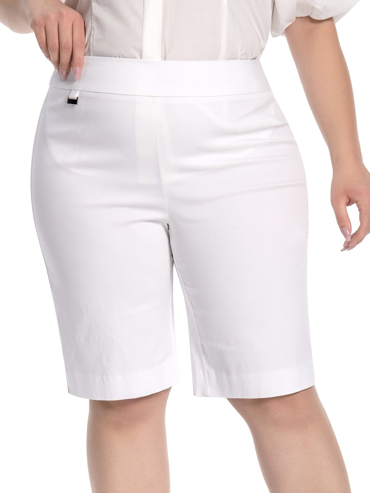 Women's Pull-On Dress Shorts - D-Ring Office Style – view 5