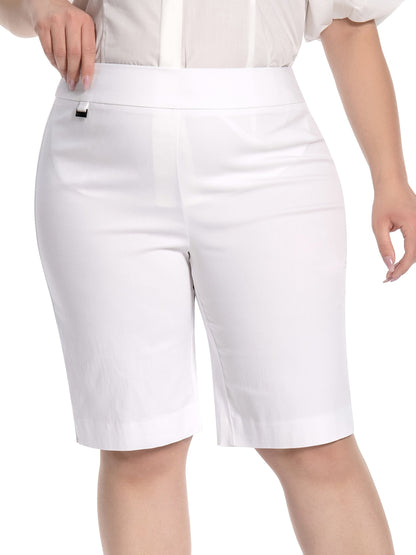 Women's Pull-On Dress Shorts - D-Ring Office Style detail view