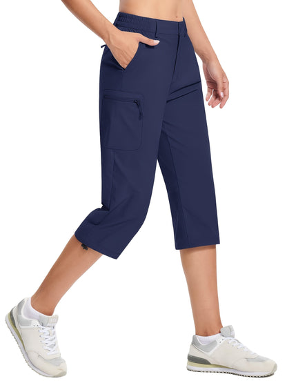 Women's Quick-Dry Hiking Capri Pants - Cargo Pockets detail view