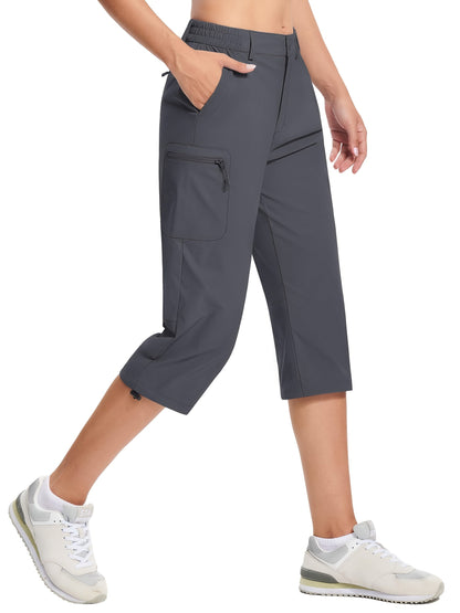 Women's Quick-Dry Hiking Capri Pants - Cargo Pockets detail view