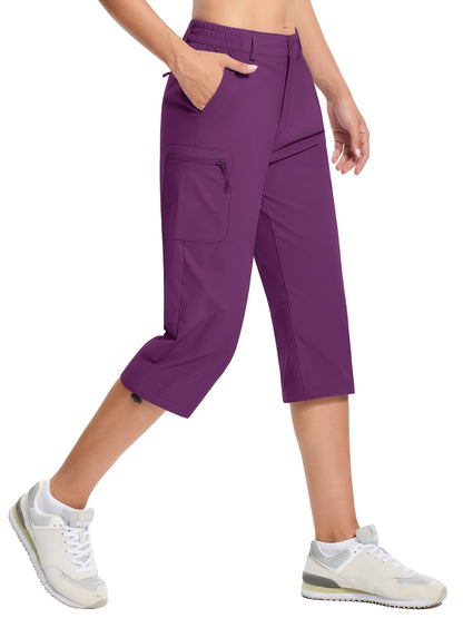 Women's Quick-Dry Hiking Capri Pants - Cargo Pockets detail view
