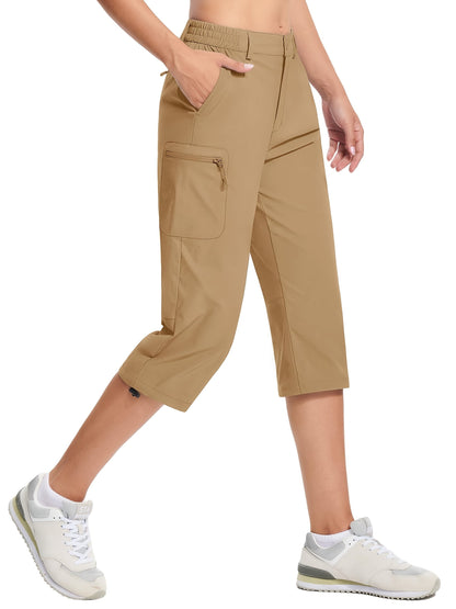 Women's Quick-Dry Hiking Capri Pants - Cargo Pockets – Black option – view 10