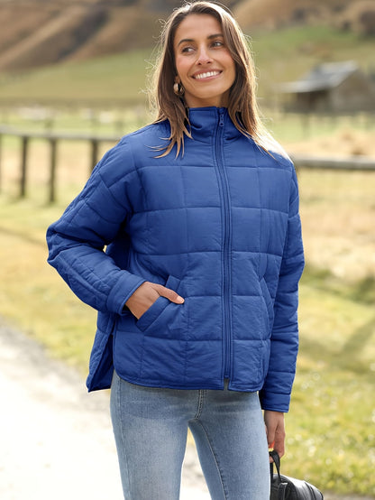 Women's Quilted Denim Pullover Jacket – Black option – view 9