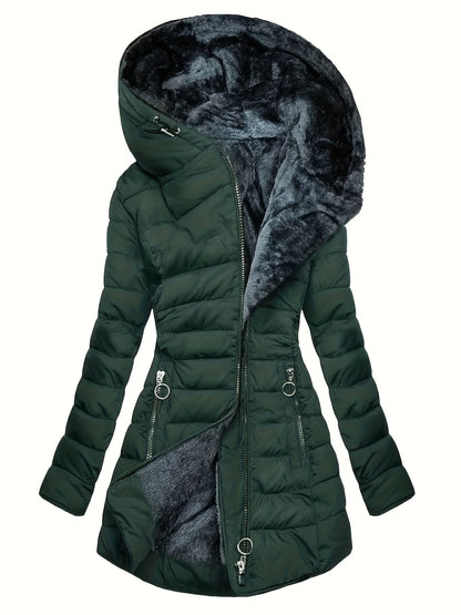 Women's Quilted Pullover Coat – Sizes S–XXL – Brown option – view 3
