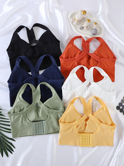 Women's Racerback Sports Bra - Seamless, Soft Support detail view