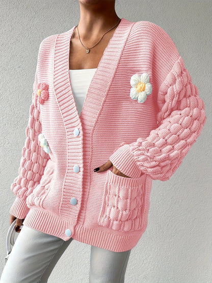 Women's Relaxed Denim Floral Cardigan – view 6