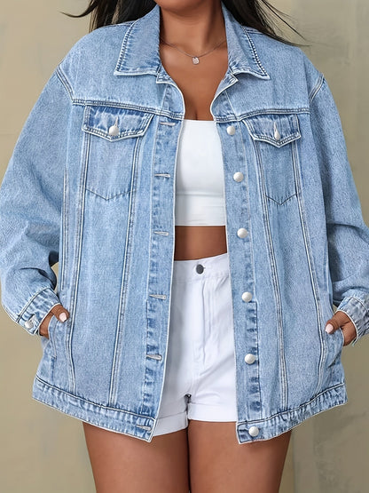 Women's Relaxed Denim Graphic Jacket – view 10