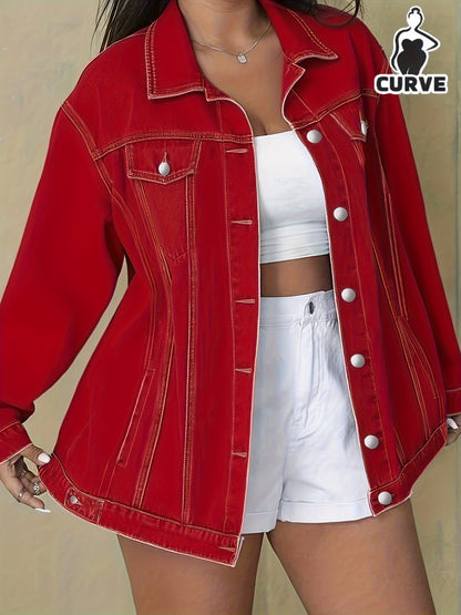Women's Relaxed Denim Graphic Jacket – view 11