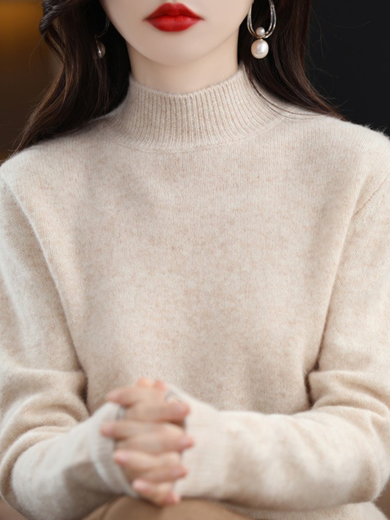 Women's Relaxed Denim Open-Front Cardigan – 3-Color Selection detail view