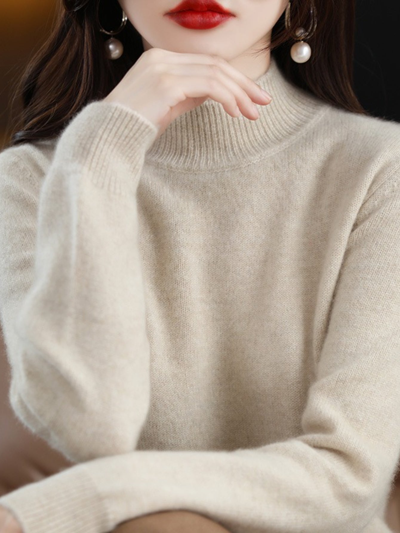 Women's Relaxed Denim Open-Front Cardigan – 3-Color Selection detail view