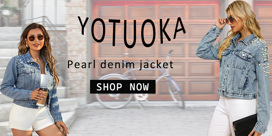 Women's Relaxed Denim Pullover Jacket – Bright Steel Blue detail view