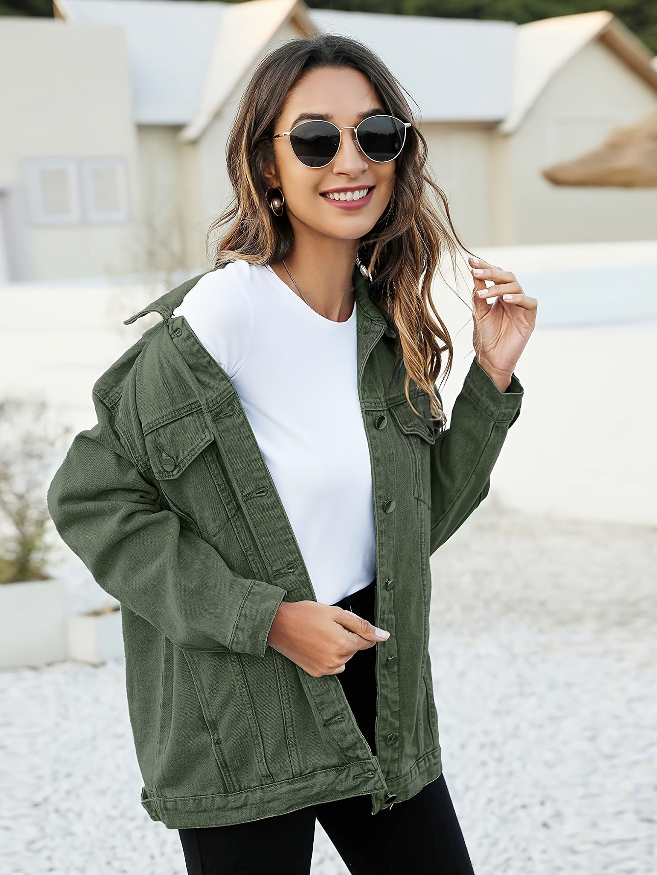 Women's Relaxed Denim Pullover Jacket – Sizes XS–XXL – view 3