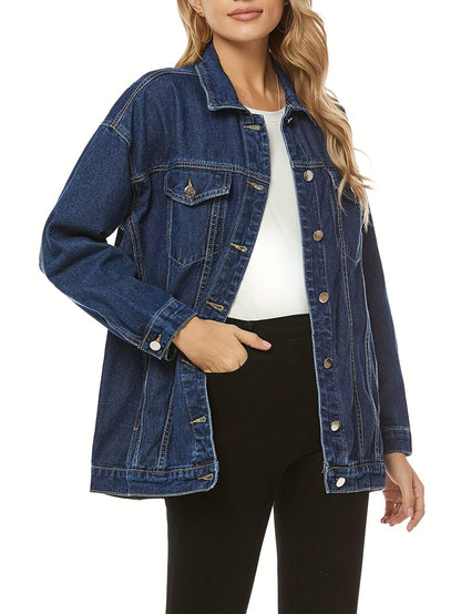 Women's Relaxed Denim Pullover Jacket – Sizes XS–XXL – view 7
