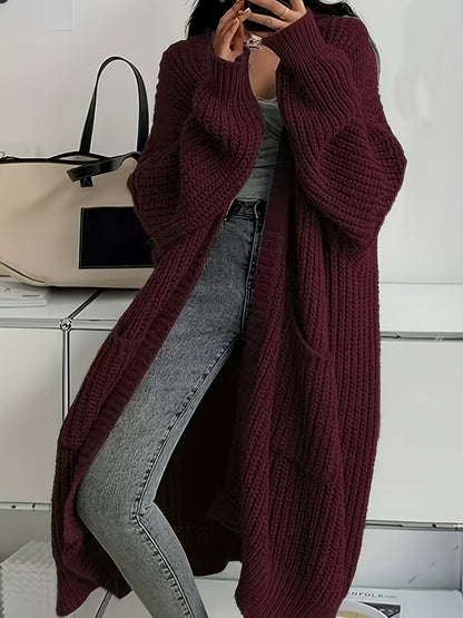 Women's Relaxed Graphic Open-Front Cardigan detail view