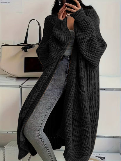 Women's Relaxed Graphic Open-Front Cardigan – White option – view 5