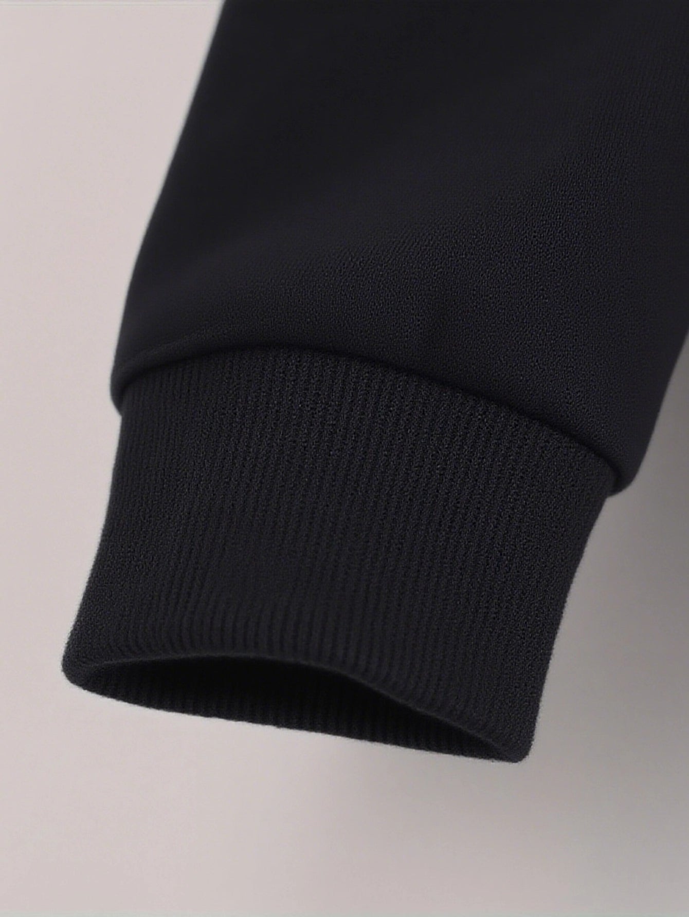 Women's Relaxed Graphic Pullover Hoodie – Black detail view