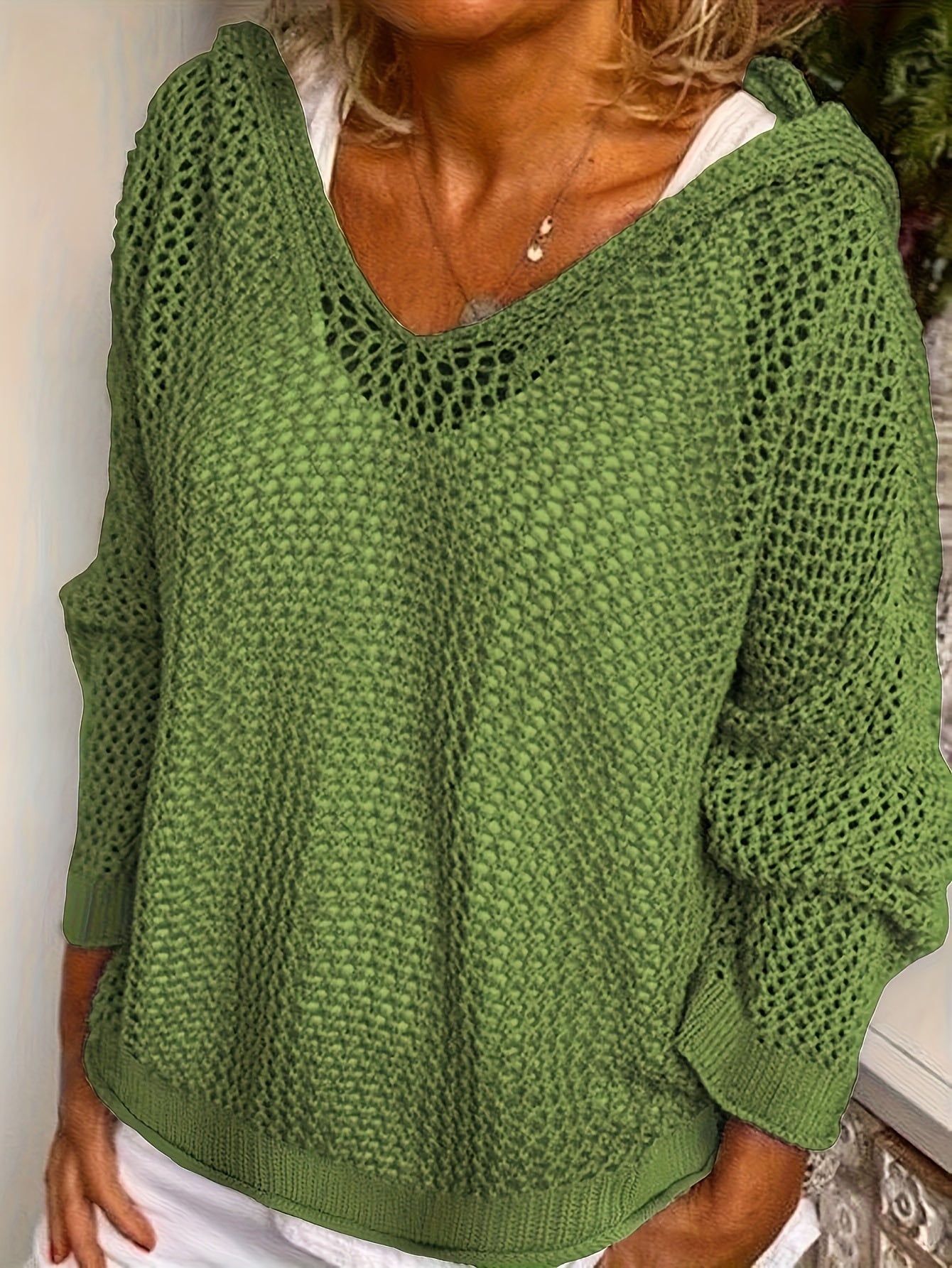 Women's Relaxed Pullover Hoodie – Lace Oversized detail view