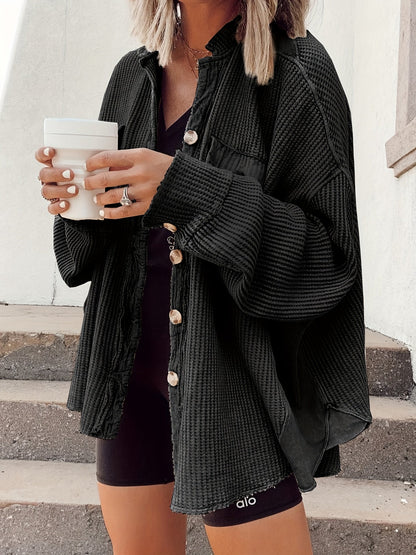 Women's Relaxed Single-Breasted Coat detail view