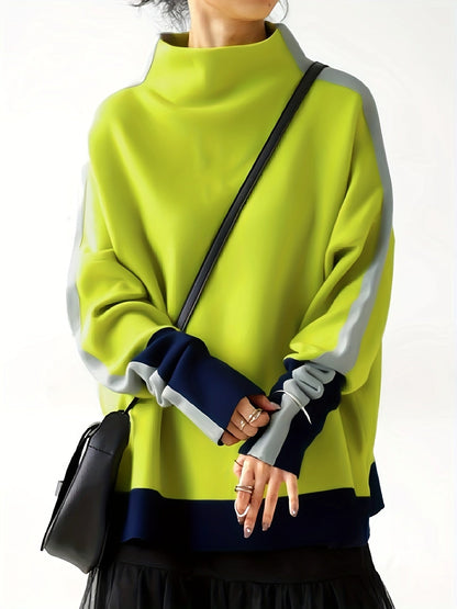 Women's Relaxed Striped Pullover Hoodie – main product image