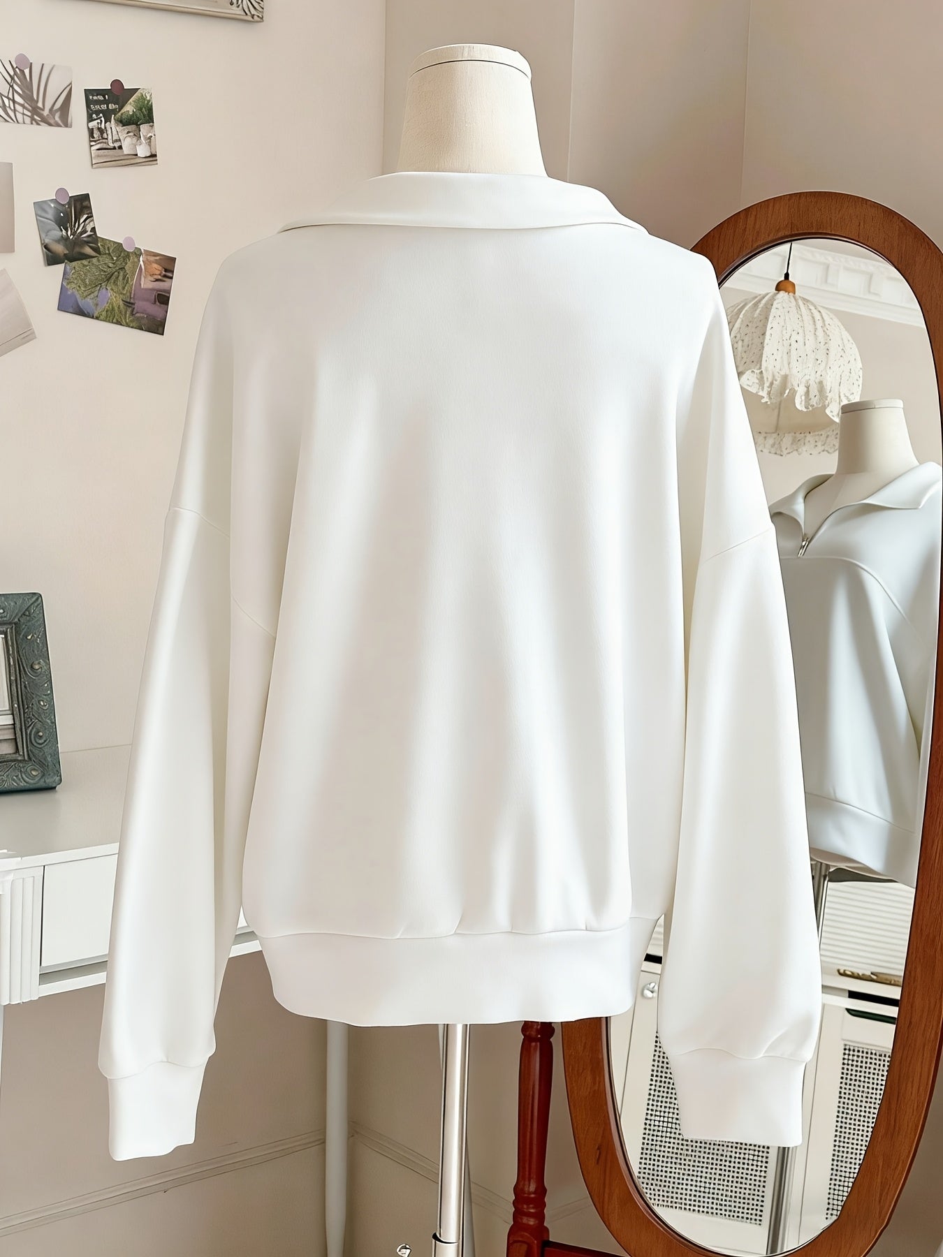 Women's Relaxed Zip-Up Hoodie detail view