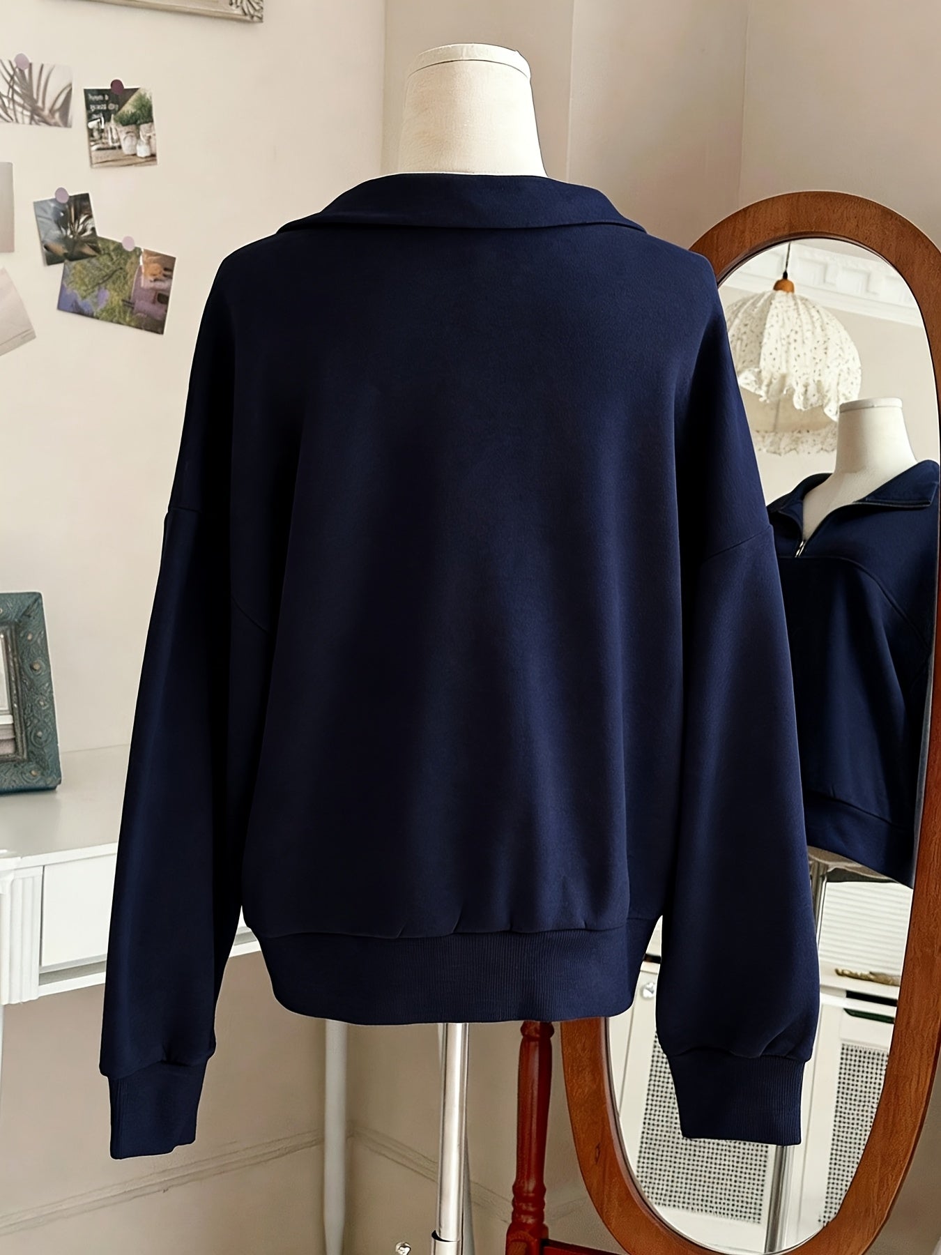 Women's Relaxed Zip-Up Hoodie detail view
