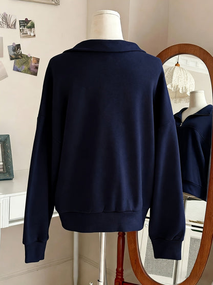 Women's Relaxed Zip-Up Hoodie detail view