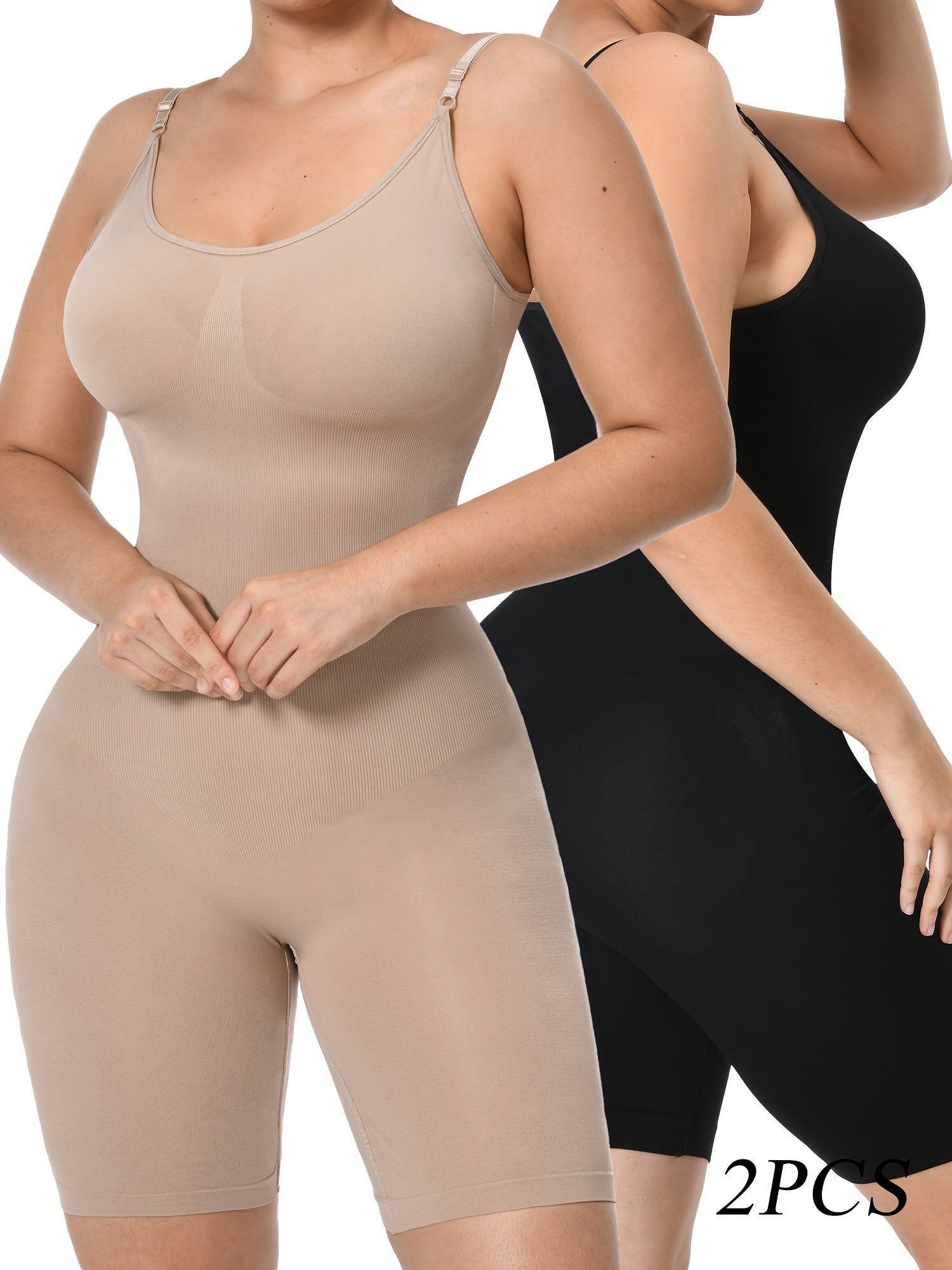 Women's Round Neck Shapewear Bodysuit - 2-Piece Seamless Butt-Lift Shaper – view 7