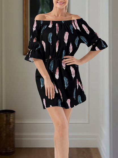 Women's Ruffle Detail Blouse - Off-Shoulder Sleeveless detail view