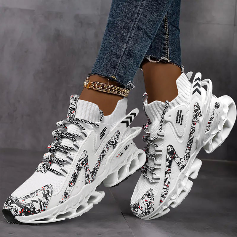 Women's Running Shoes – Breathable for Active Days – White Lace – main product image