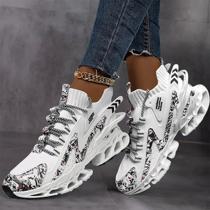 Women's Running Shoes – Breathable for Active Days – White Lace – main product image