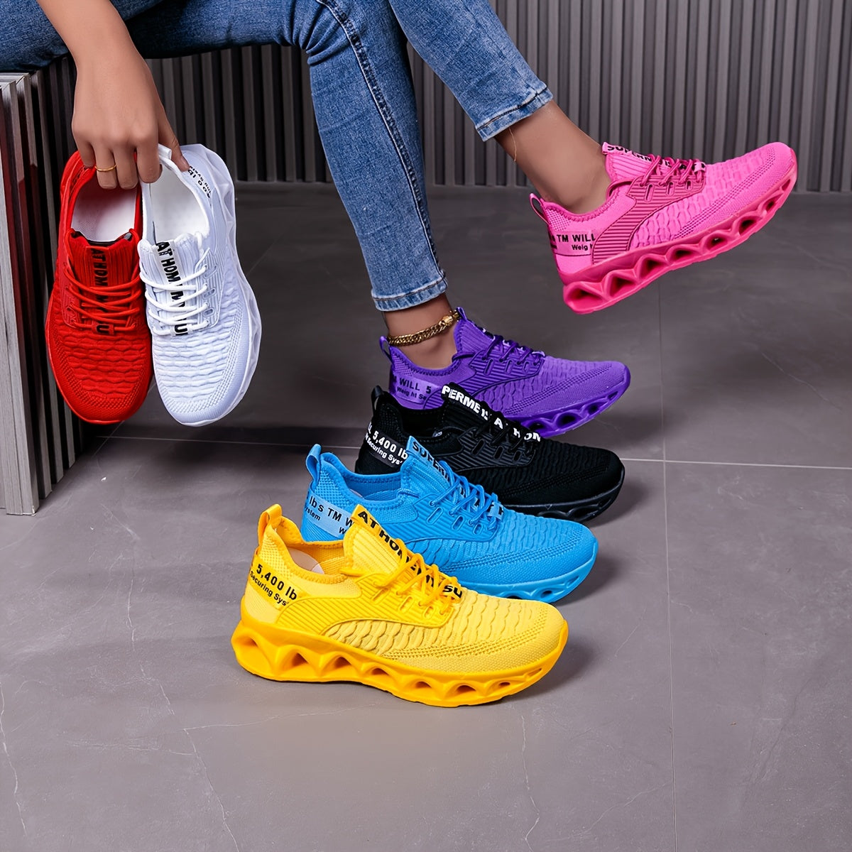 Women's Running Shoes – Breathable for Active Days – Yellow – view 4
