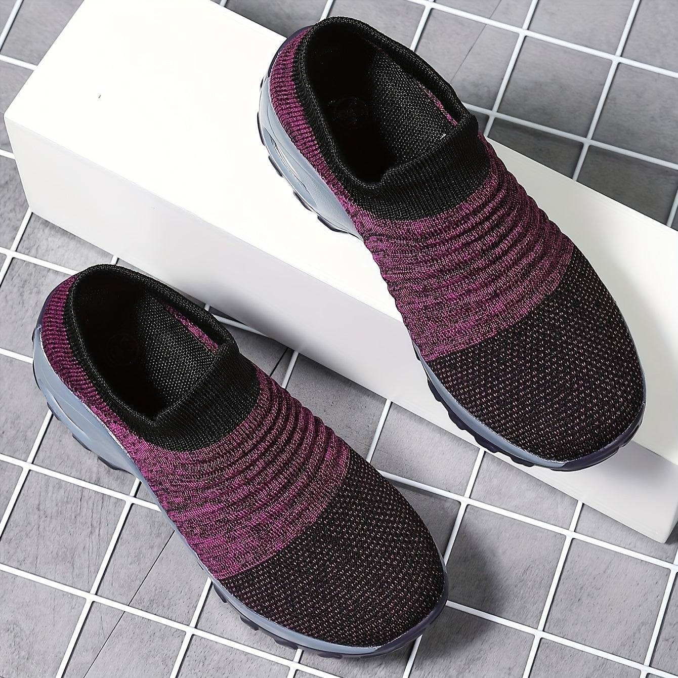 Women's Running Shoes - Breathable Mesh & Non-Slip Sole – Purple – view 4