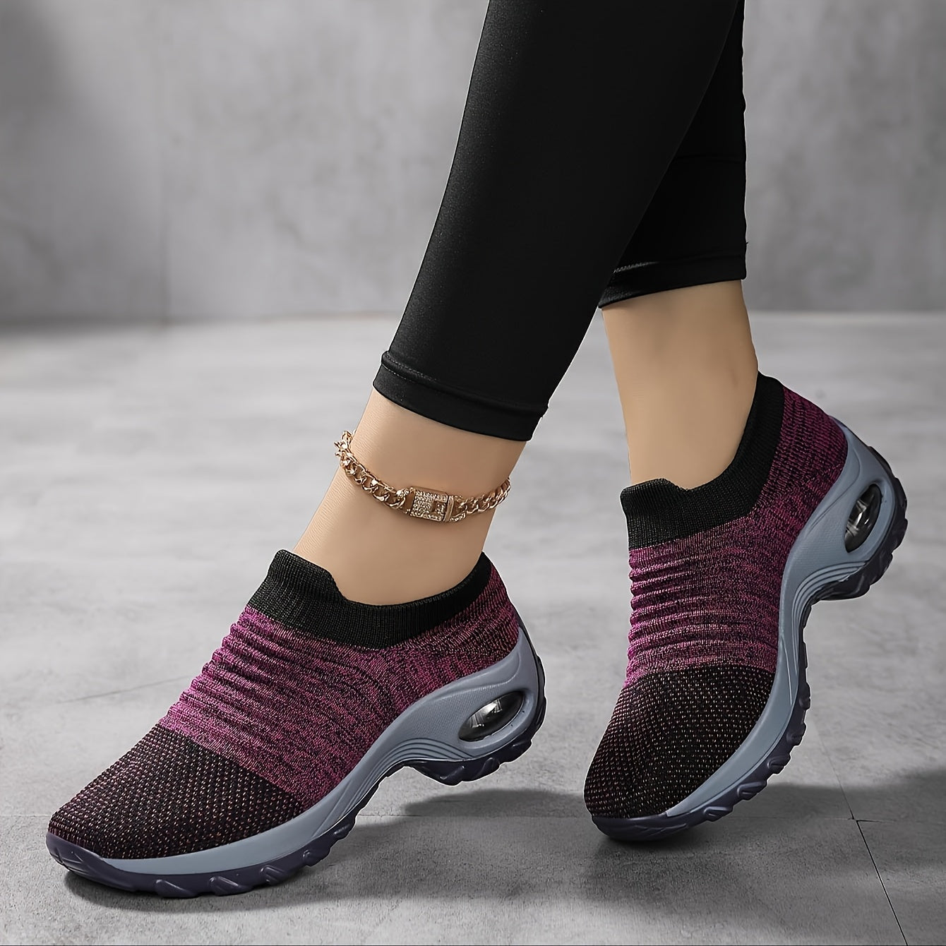 Women's Running Shoes - Breathable Mesh & Non-Slip Sole – Purple – view 8