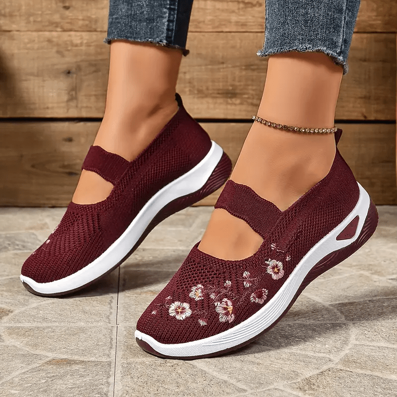 Women's Running Shoes - Breathable Mesh & Non-Slip Sole – Purple / crimson – main product image